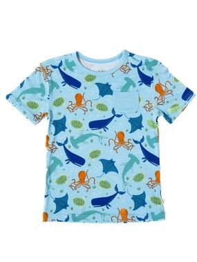 Little Sleepies Play Marine Life Short Sleeve Pocket Tee 2T